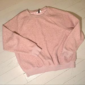 Pink fuzzy sweatshirt